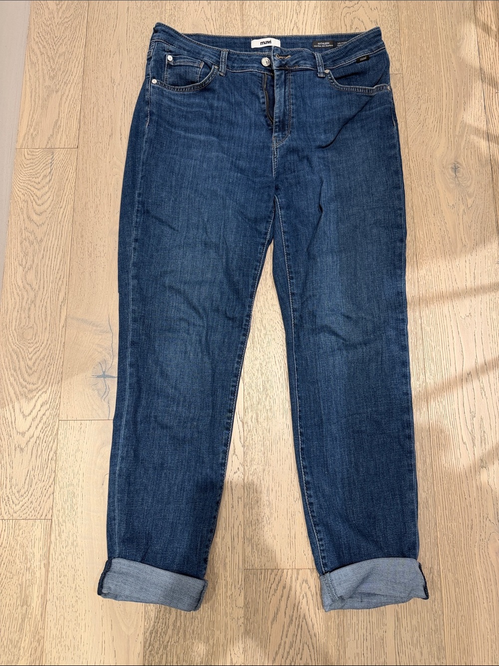 Mavi Kathleen Mid-rise Slim Boyfriend Dark Blue Jeans 32/32